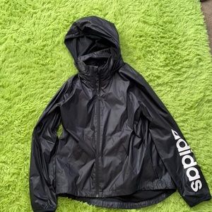 Black Adidas Windbreaker